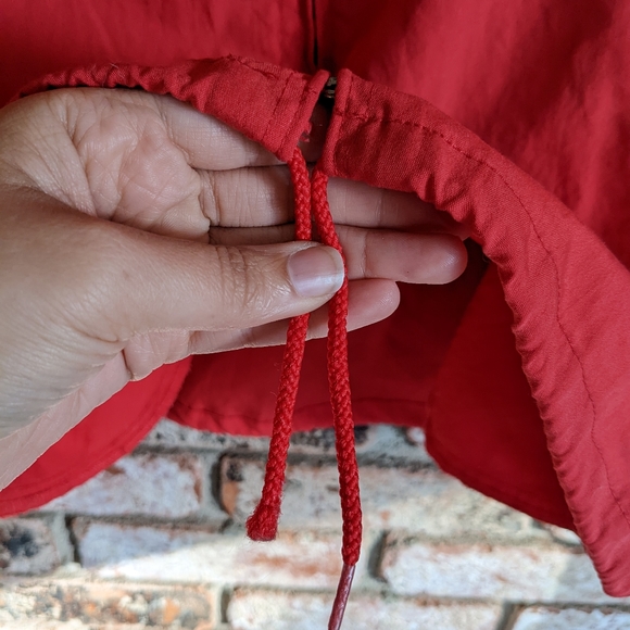 ๐ฌ๏ธ Vintage 80s Red Aqua Sheen Windbreaker XL - Picture 8 of 11